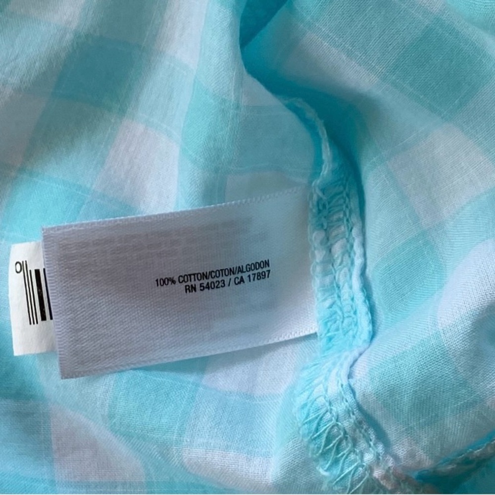 Old Navy Sleeveless Cotton Top, Plaid-Gingham Cotton Top, Size M - Picture 4 of 5